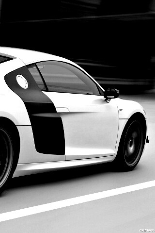 Audi R8 на скоростной трассе обои