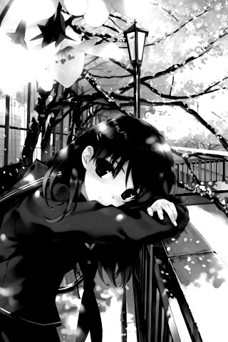 Девушка среди лепестков сакуры обои