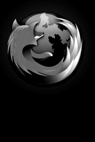 Логотип Firefox в синих тонах обои