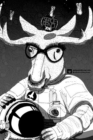 Лось в очках обои