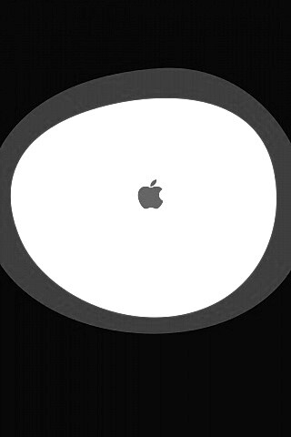 Apple в белом круге обои