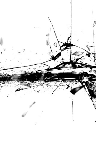 Летящие осколки обои