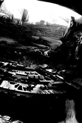 Город в скалах обои