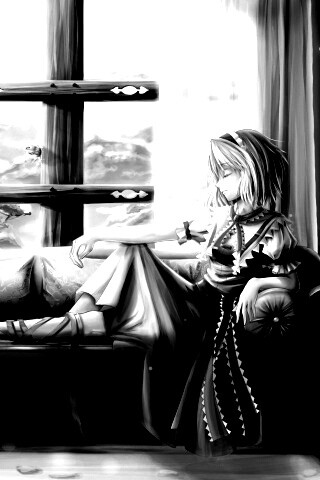 Девушка у окна обои