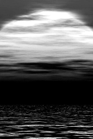 Закат над морской гладью обои