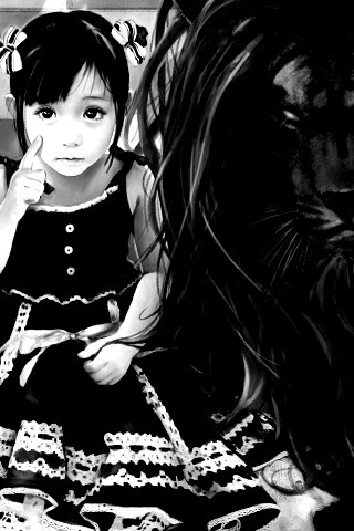 Тёмный лев обои