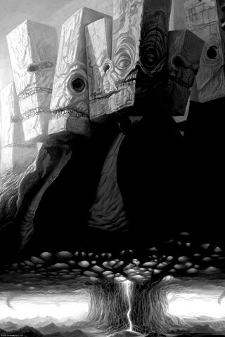 Каменные головы обои