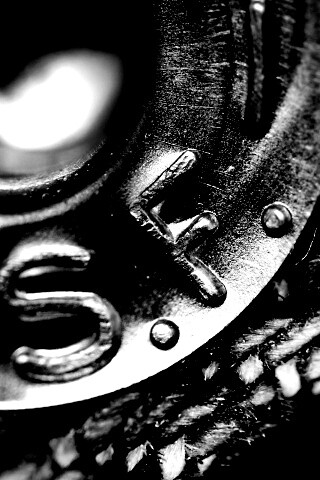 Заклепка на джинсах в макро обои