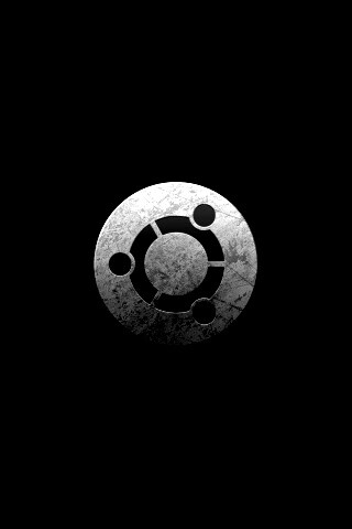 Логотип убунту из металла обои