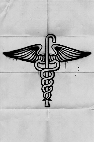 Змеи на трости — граффити обои