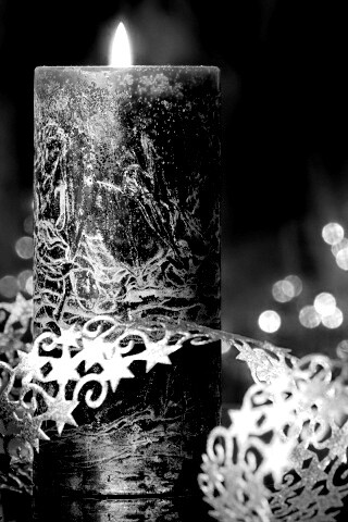 Новогодняя свеча обои