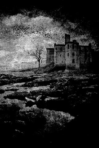 Старинный пейзаж с замком обои