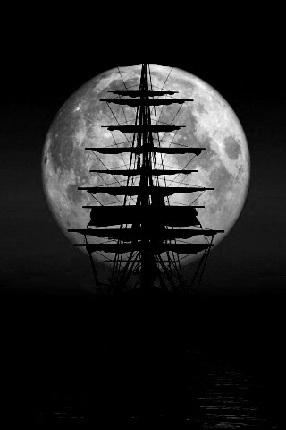 Корабль со спущенными парусами обои