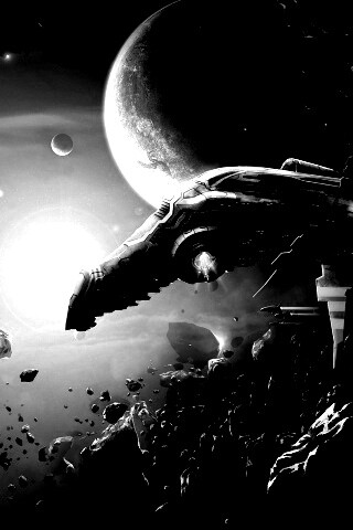 Космические корабли в поясе метеоритов обои