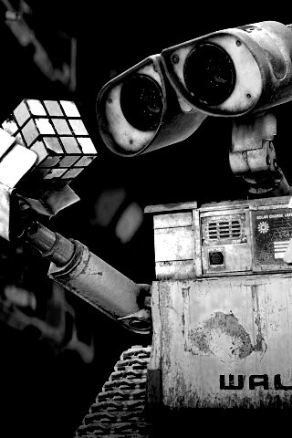 Валли и кубик Рубика обои