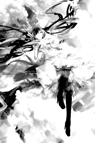 Hatsune Miku в небе обои