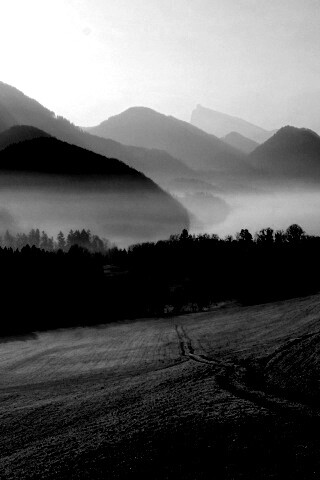 Дорога в туманную долину обои