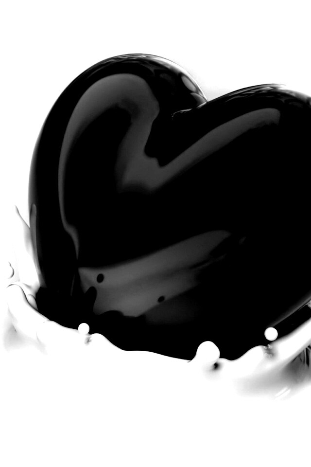 Шоколадное сердце в молоке обои