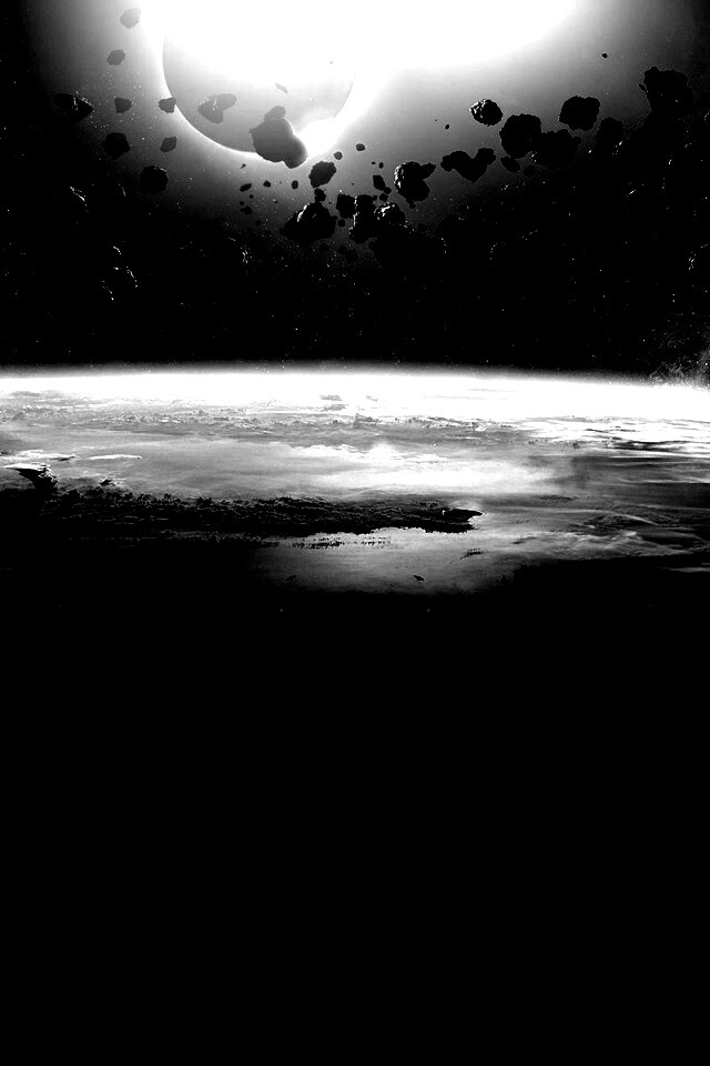 Пояс астероидов над планетой обои