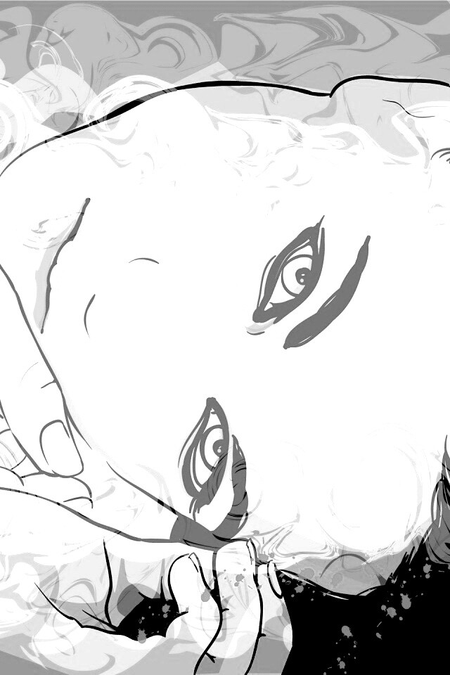 Рисунок девушки обои