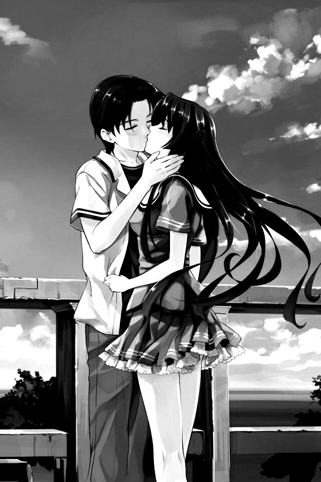 Поцелуй на набережной обои