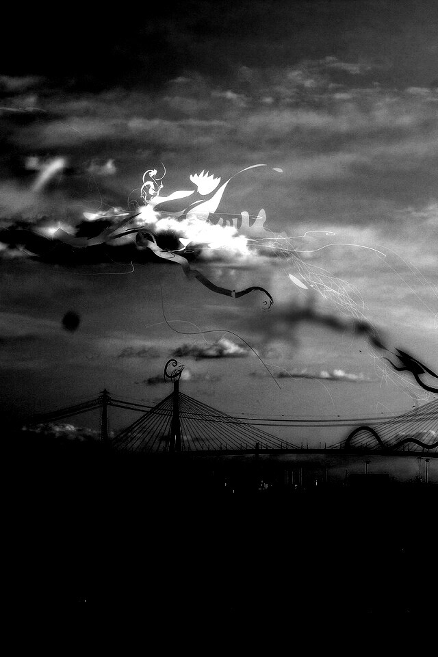 Абстракиця над мостом обои