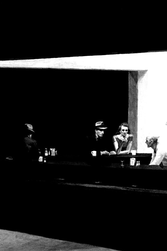 Ночное кафе обои