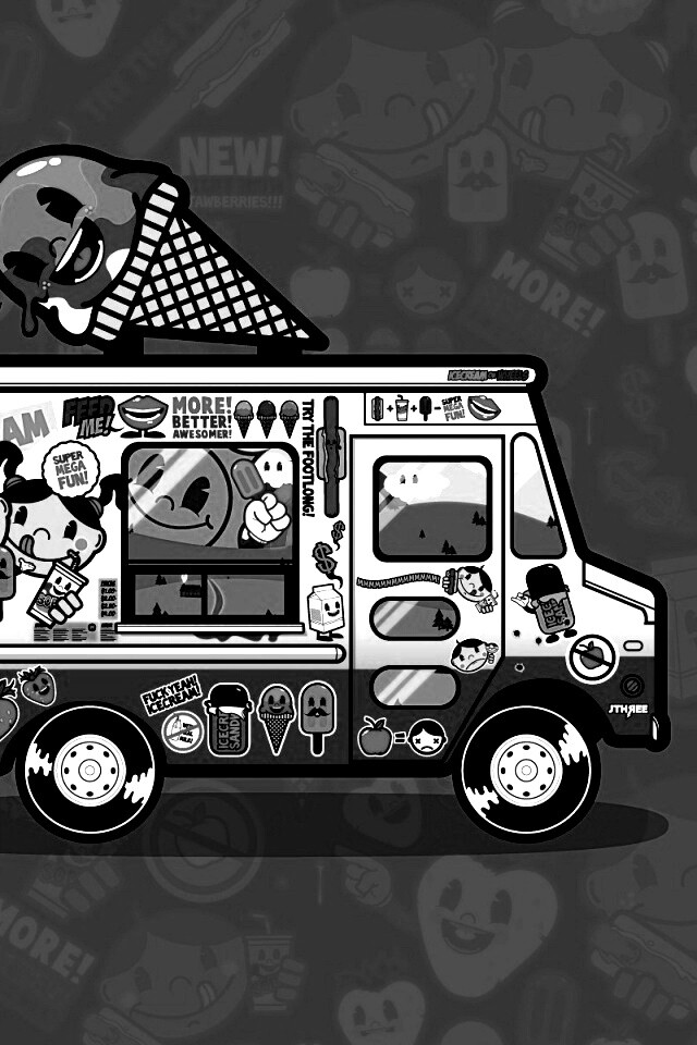 Фургончик мороженщика обои