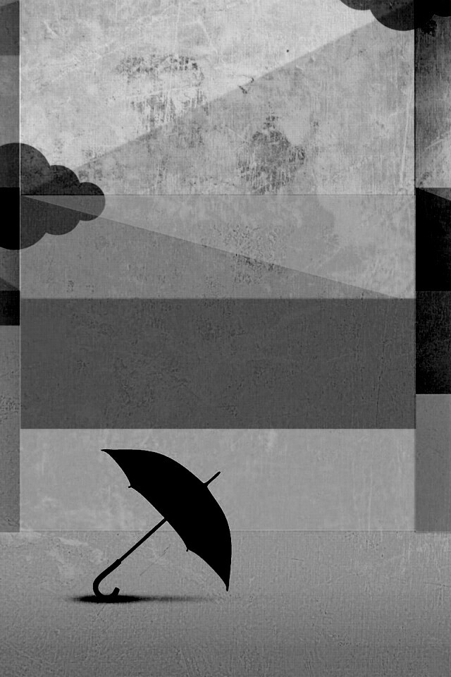 Силуэт зонтика обои