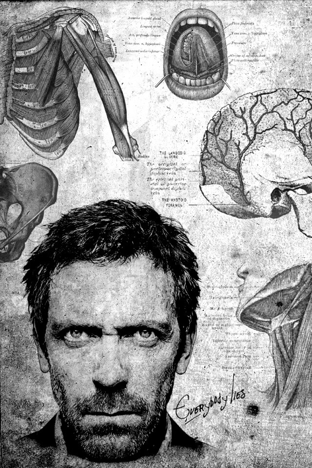 Анатомические рисунки доктора Хауса обои