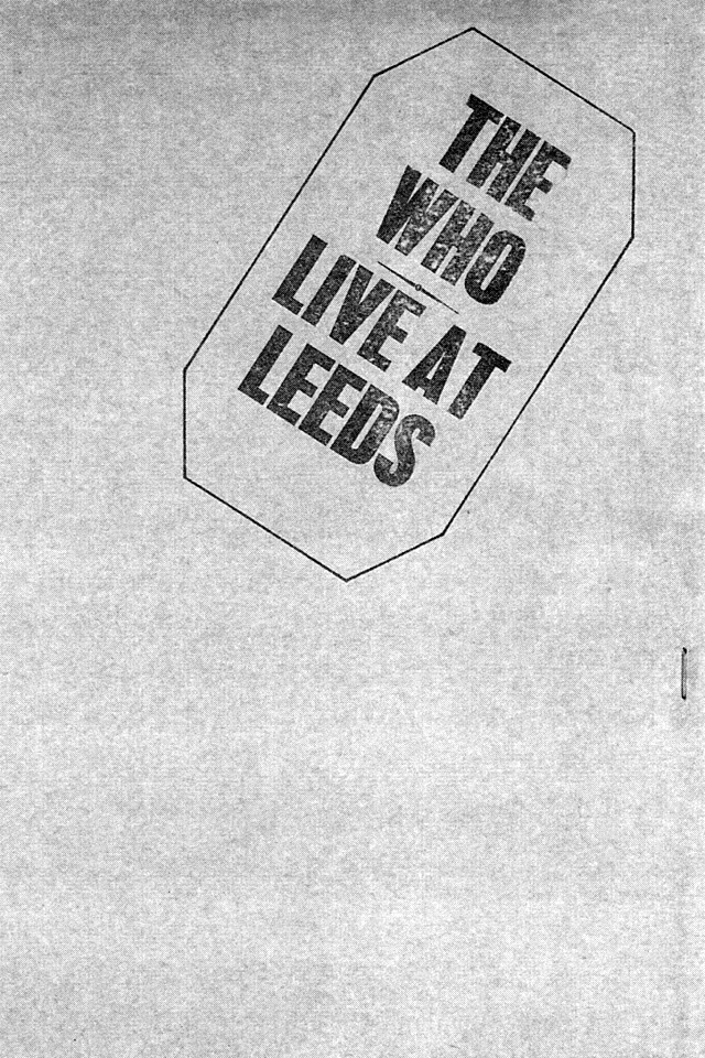 The who live at leeds обои