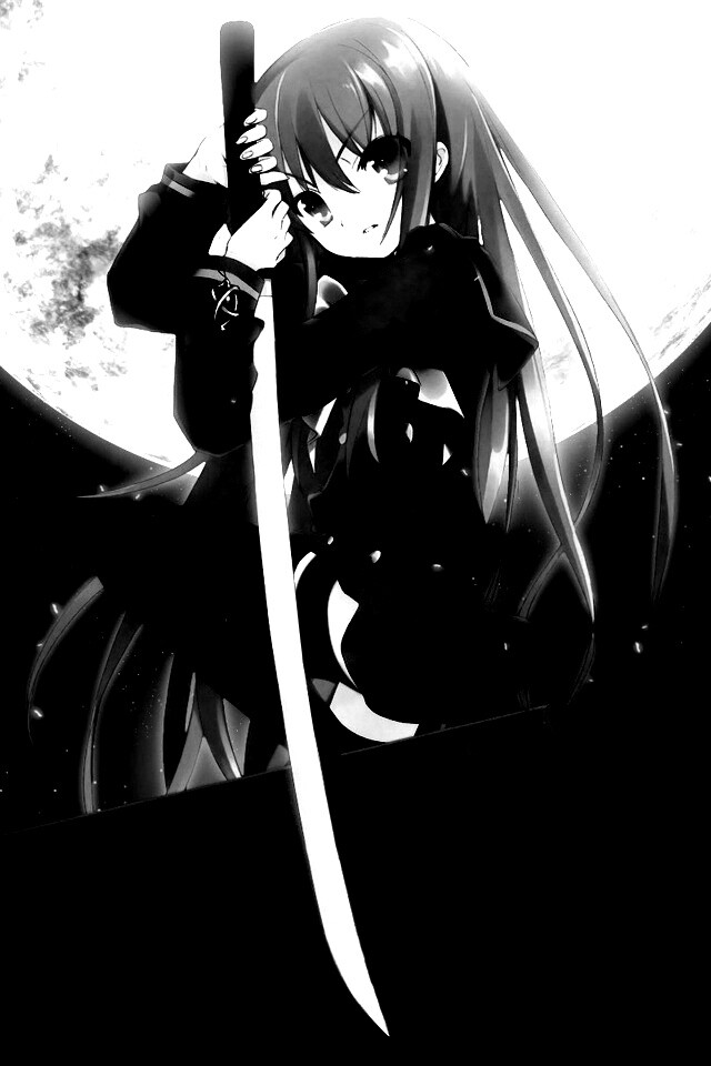 Девочка с катаной обои