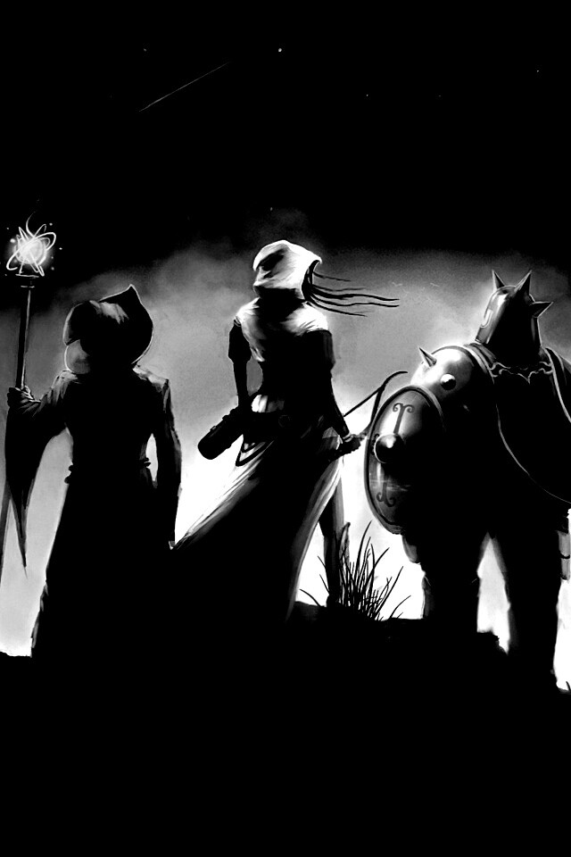 Воин, лучник и маг обои