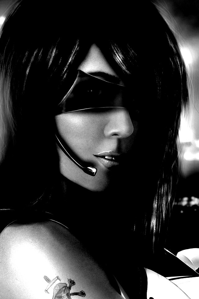 Девушка из будущего с пистолетом обои