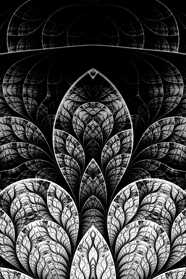 Фрактальные листья обои