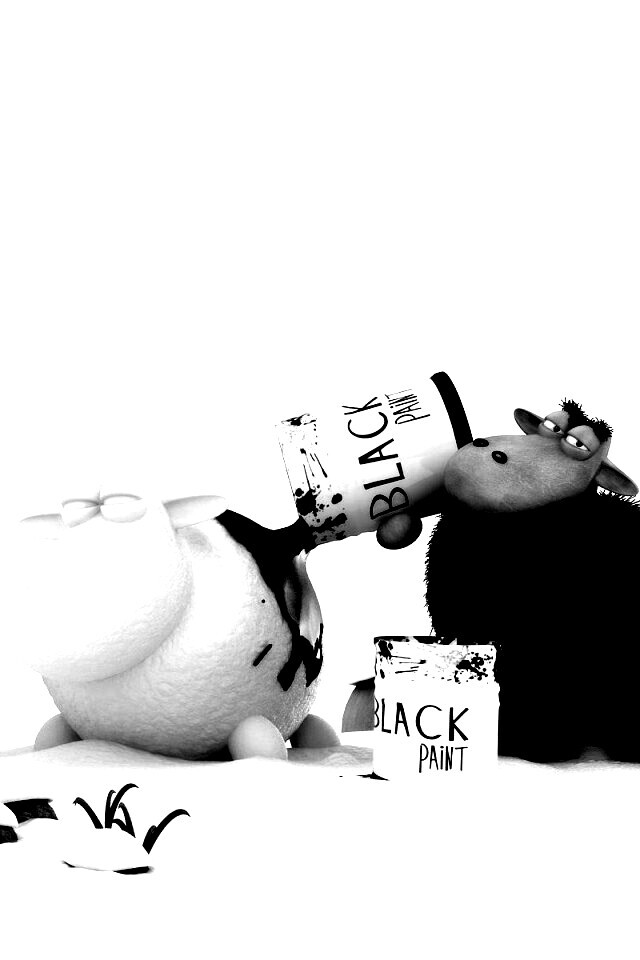 Овечки лепят снеговиков обои