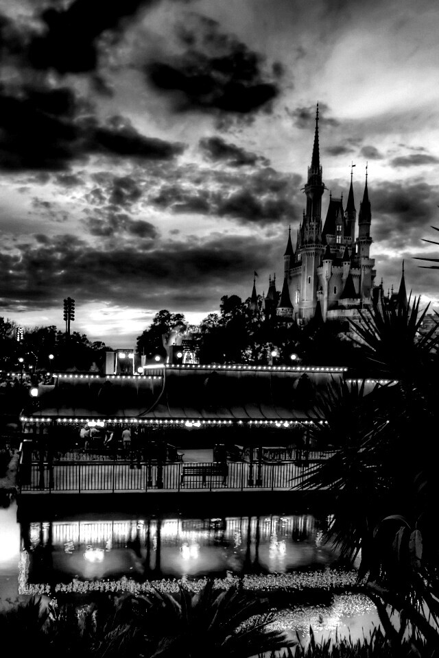 Диснеёленд вечером обои