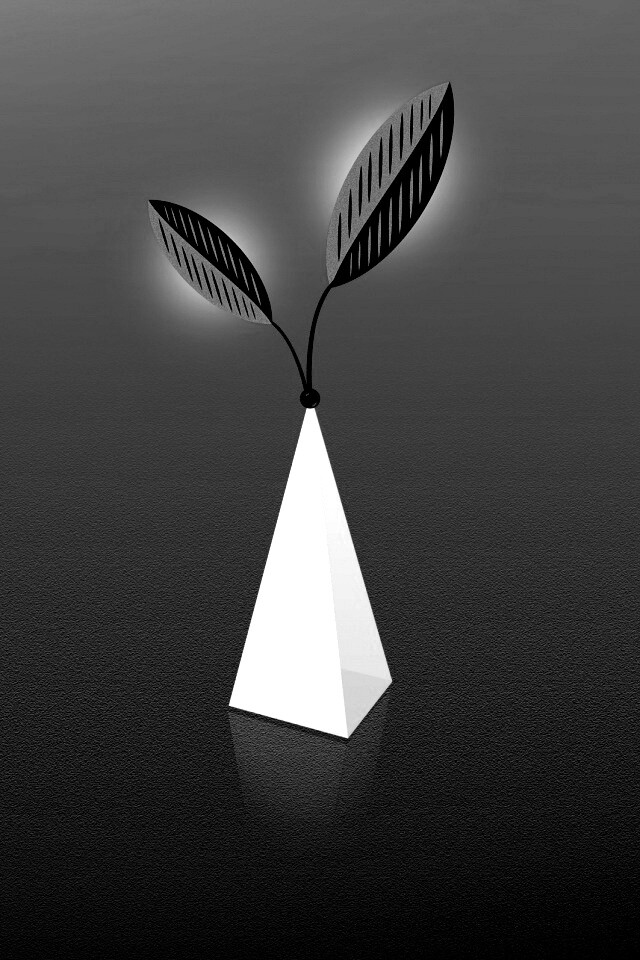 Пирамида и листик обои