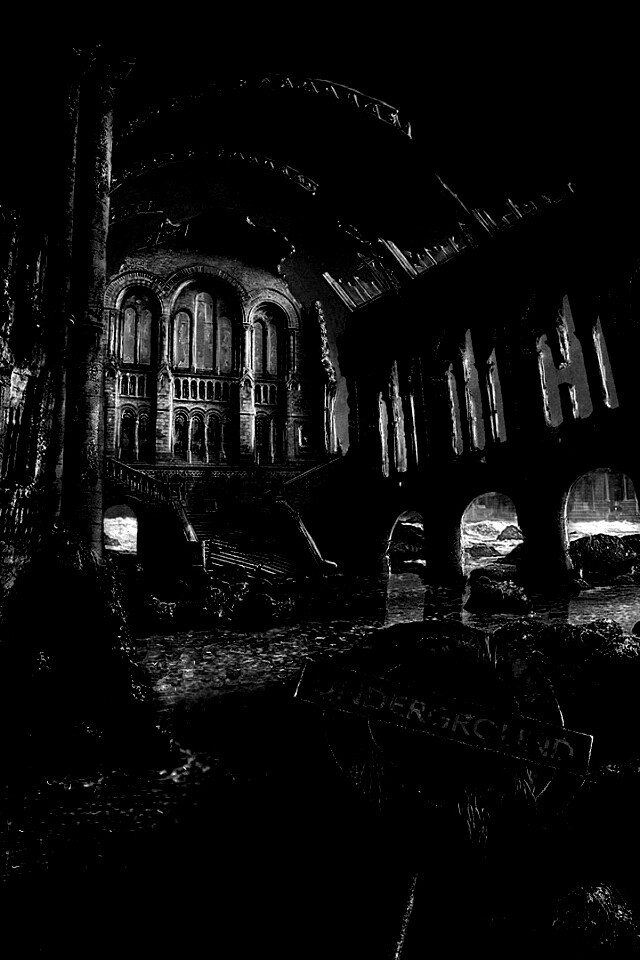 Затопленные руины обои