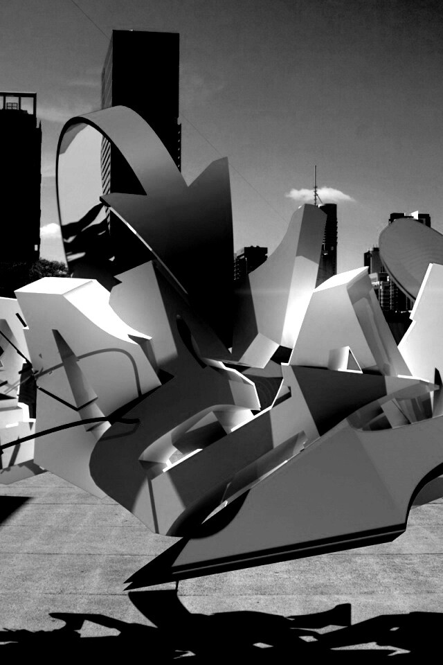 Трехмерное граффити обои