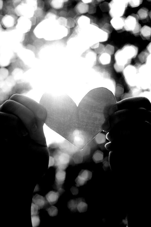 Бумажное красное сердце обои