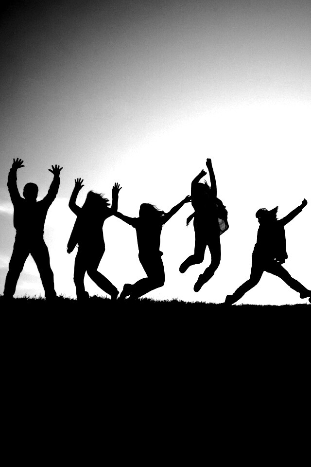 Силуэты людей обои