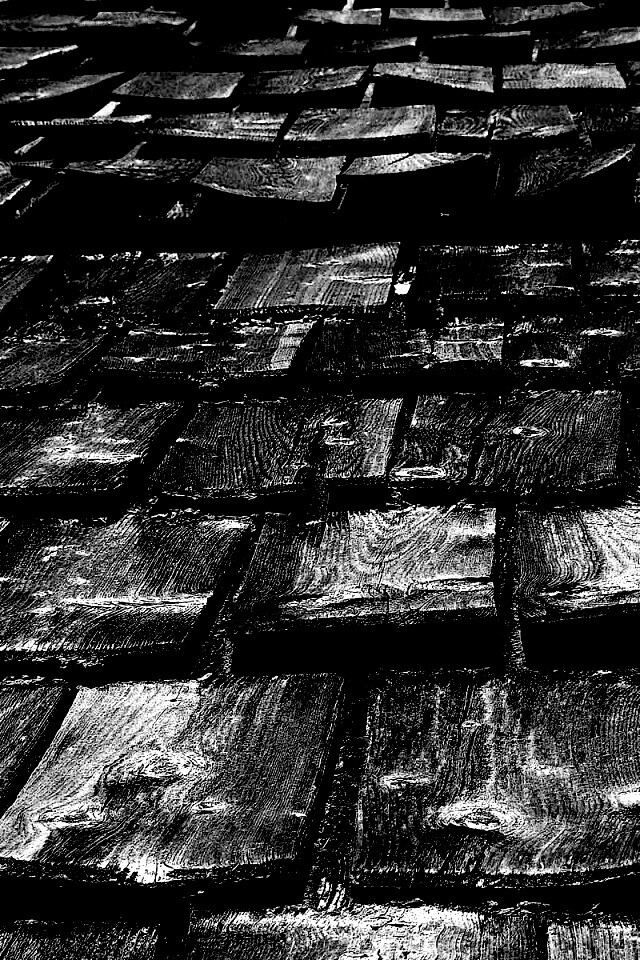 Деревянная крыша обои