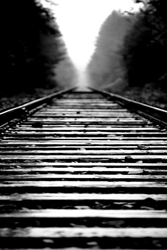Железная дорога после дождя обои