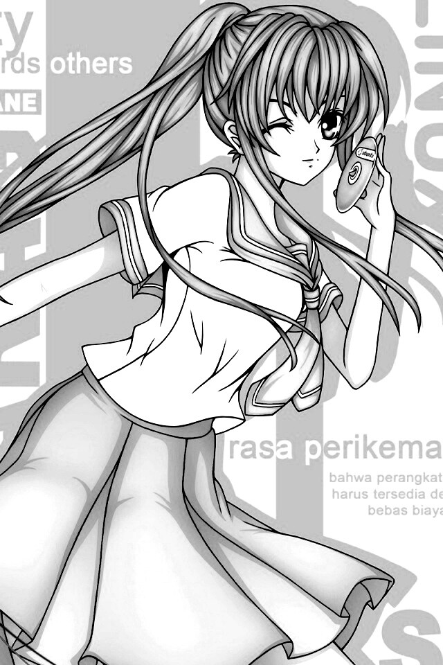 Ubuntu  в аниме обои