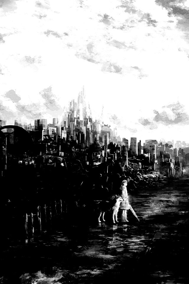 Девушка с собакой обои