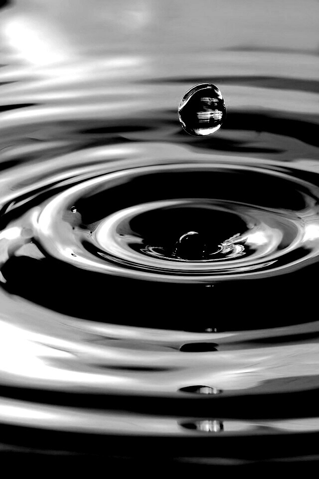 Капля падает в воду обои