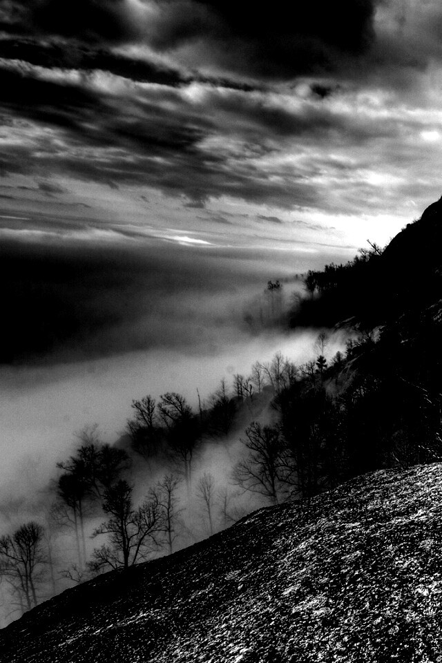 Туманные горы обои