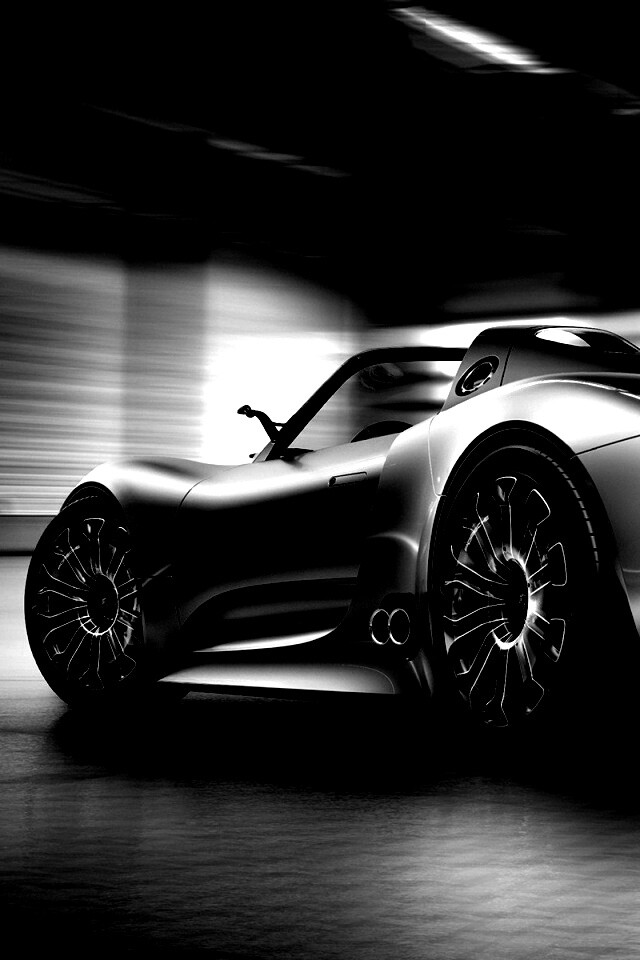 Porsche 918 Spider вид сзади обои