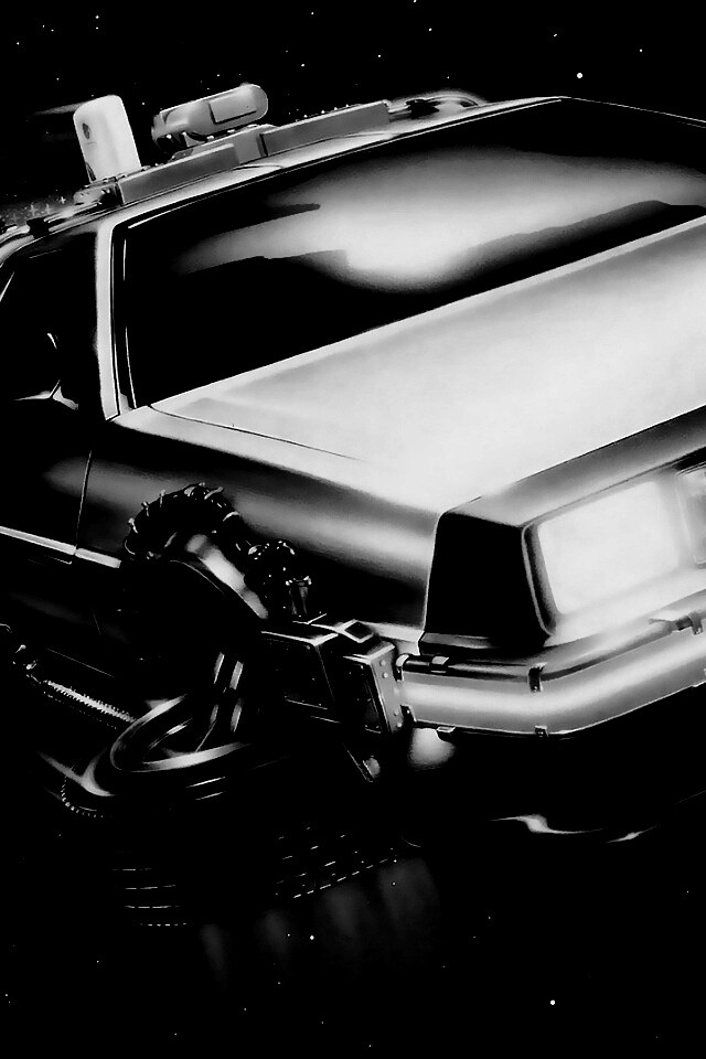 Летающий Делореан обои